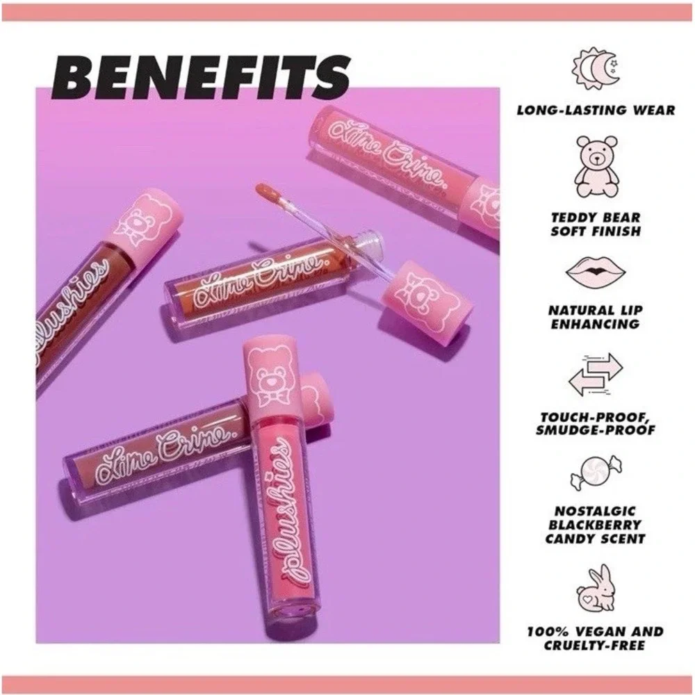 Lime Crime Plushies MELON SMOOTHIE Soft Focus Lip Veil Liquid Lipstick 0.11 oz